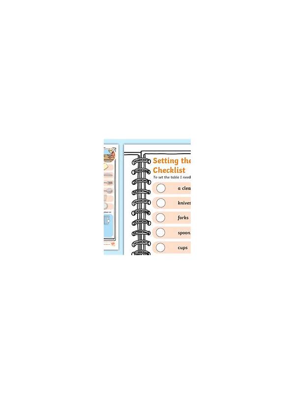 Table Checklist on