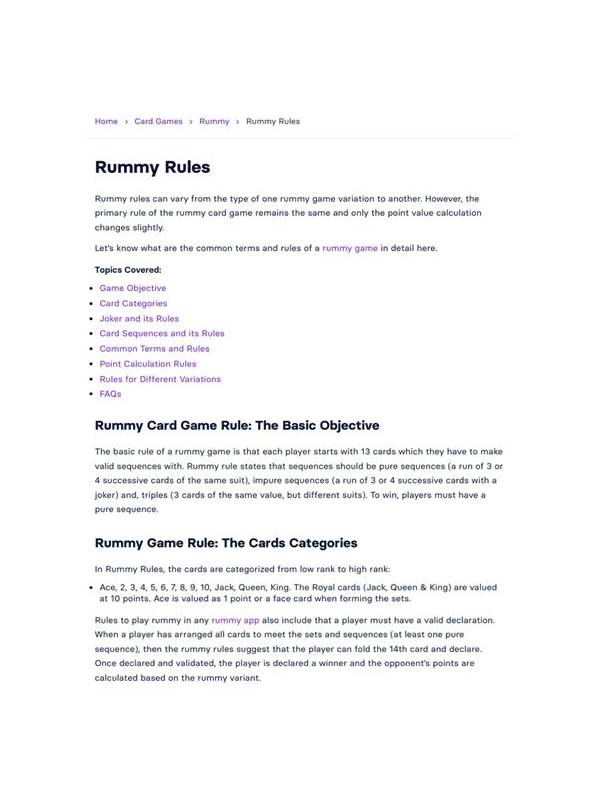 Rummy Comparison: Fixed Rules Versus Flexible Rules for Decisions