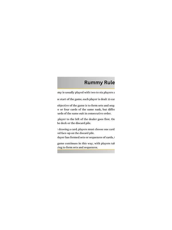 Rummy Comparison: Memorized Rules Versus Written Rules