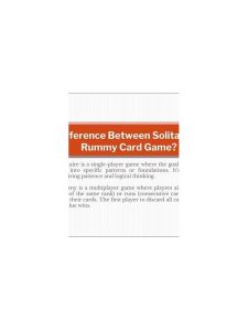 Rummy Comparison: Review the Hand by Turns or by Milestones