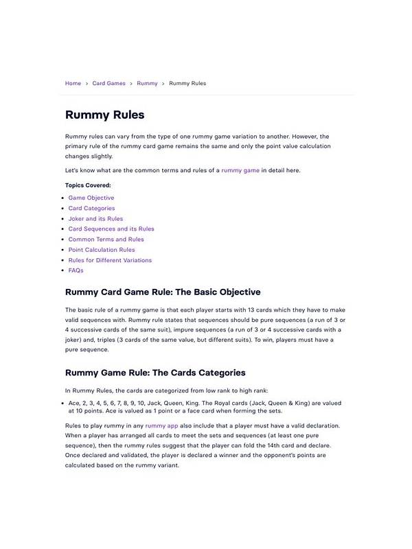 Rummy Guide: Set a Gentle Rule for Repeated Table Changes